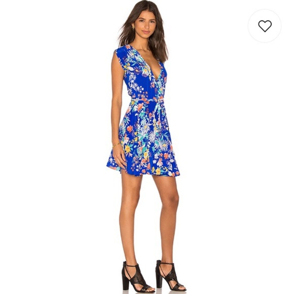 Yumi Kim Soho Blue Floral Wrap Dress